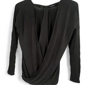 Forever 21 Black Draped Blouse